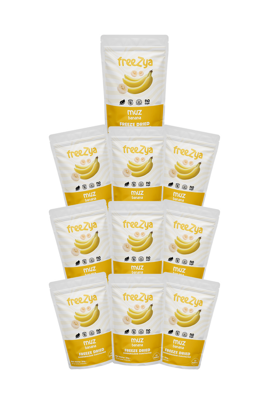 50'li Çoklu Paketler | Freeze Dry Kurutulmuş Muz| Toptan Fiyat | Freezya